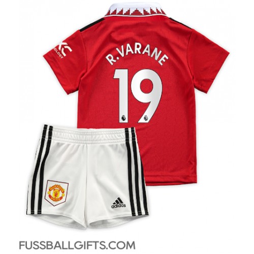 Manchester United Raphael Varane #19 Fußballbekleidung Heimtrikot Kinder 2022-23 Kurzarm (+ kurze hosen)